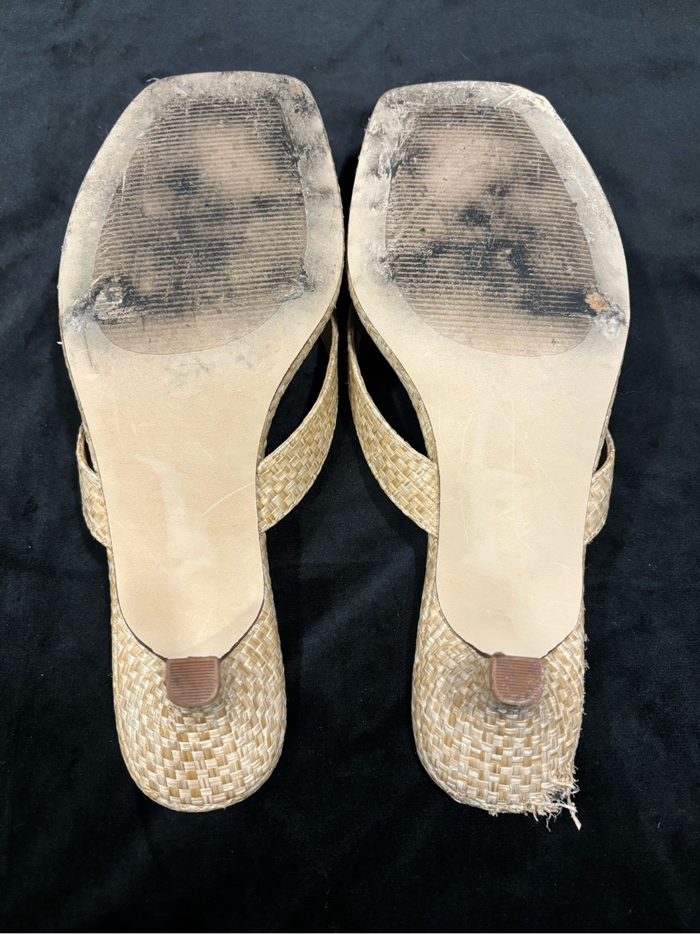 Steve Madden Woven Thong Mules in Beige - Picture 10 of 11